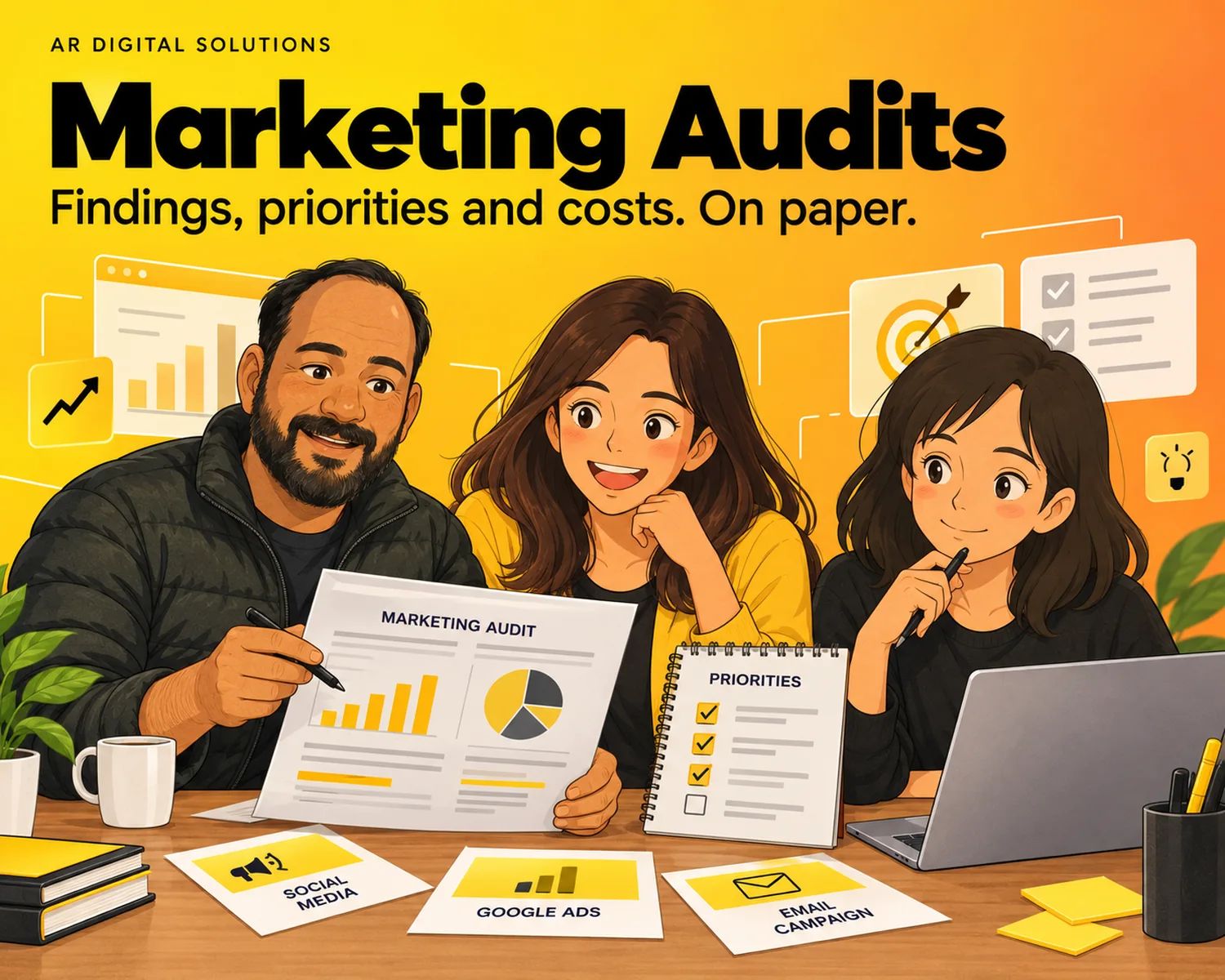Consulting: Findings, priorities and costs. On paper.