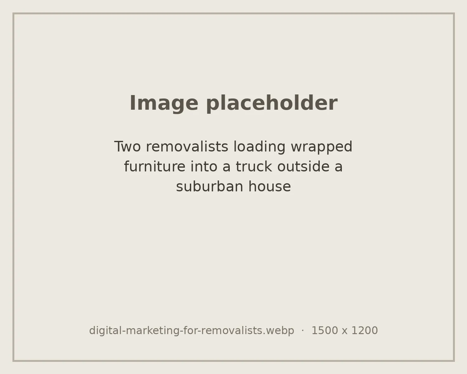 Two removalists loading wrapped furniture into a truck outside a suburban house