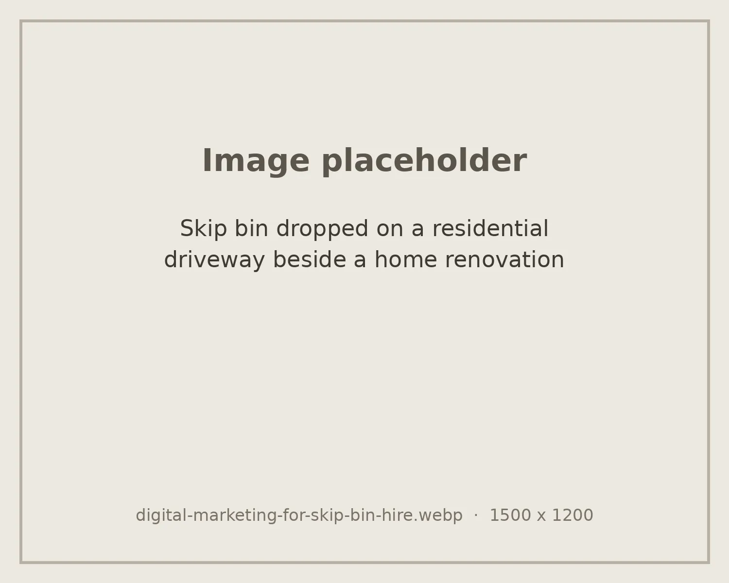 Skip bin dropped on a residential driveway beside a home renovation
