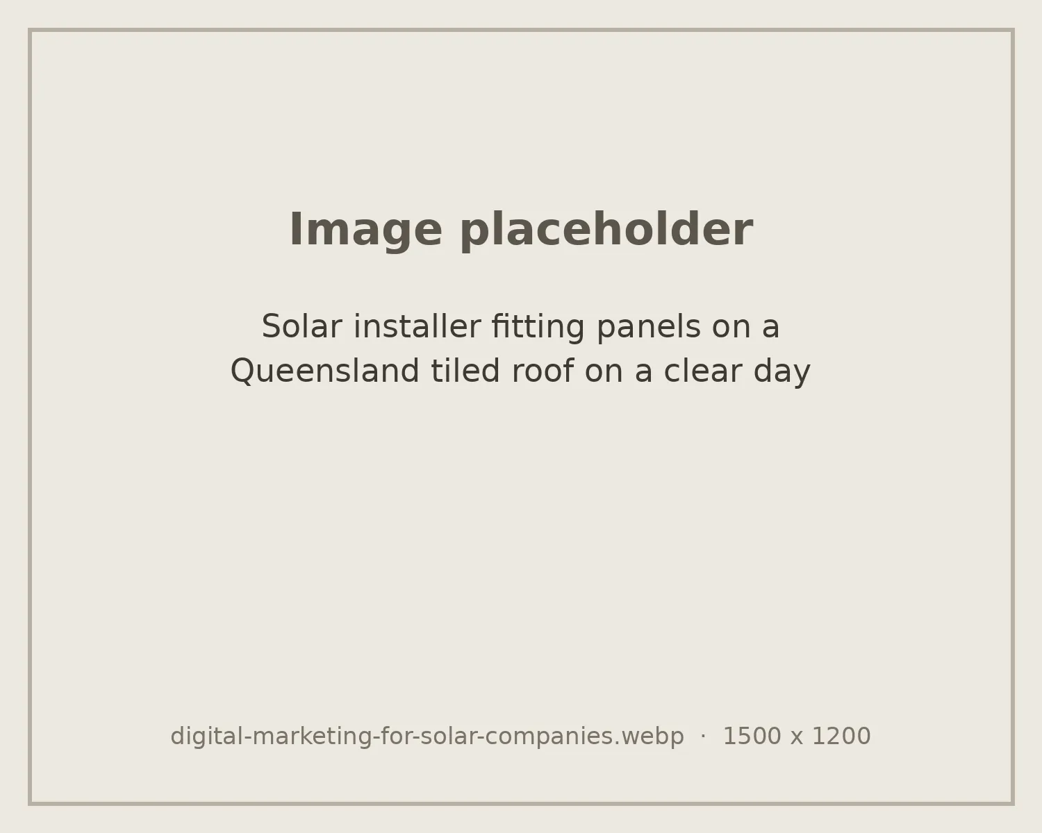 Solar installer fitting panels on a Queensland tiled roof on a clear day