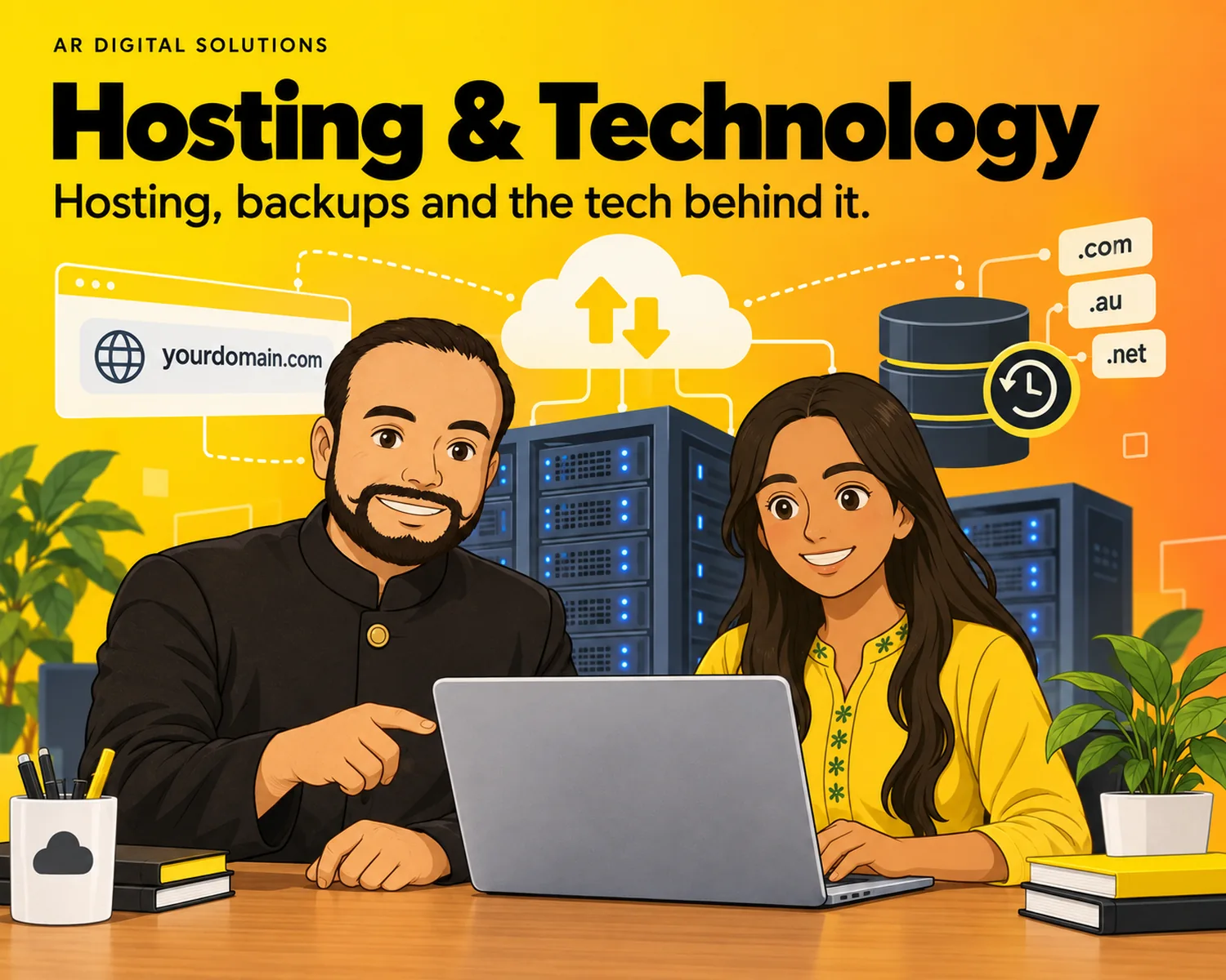 Consulting: Hosting, backups and the tech behind it.
