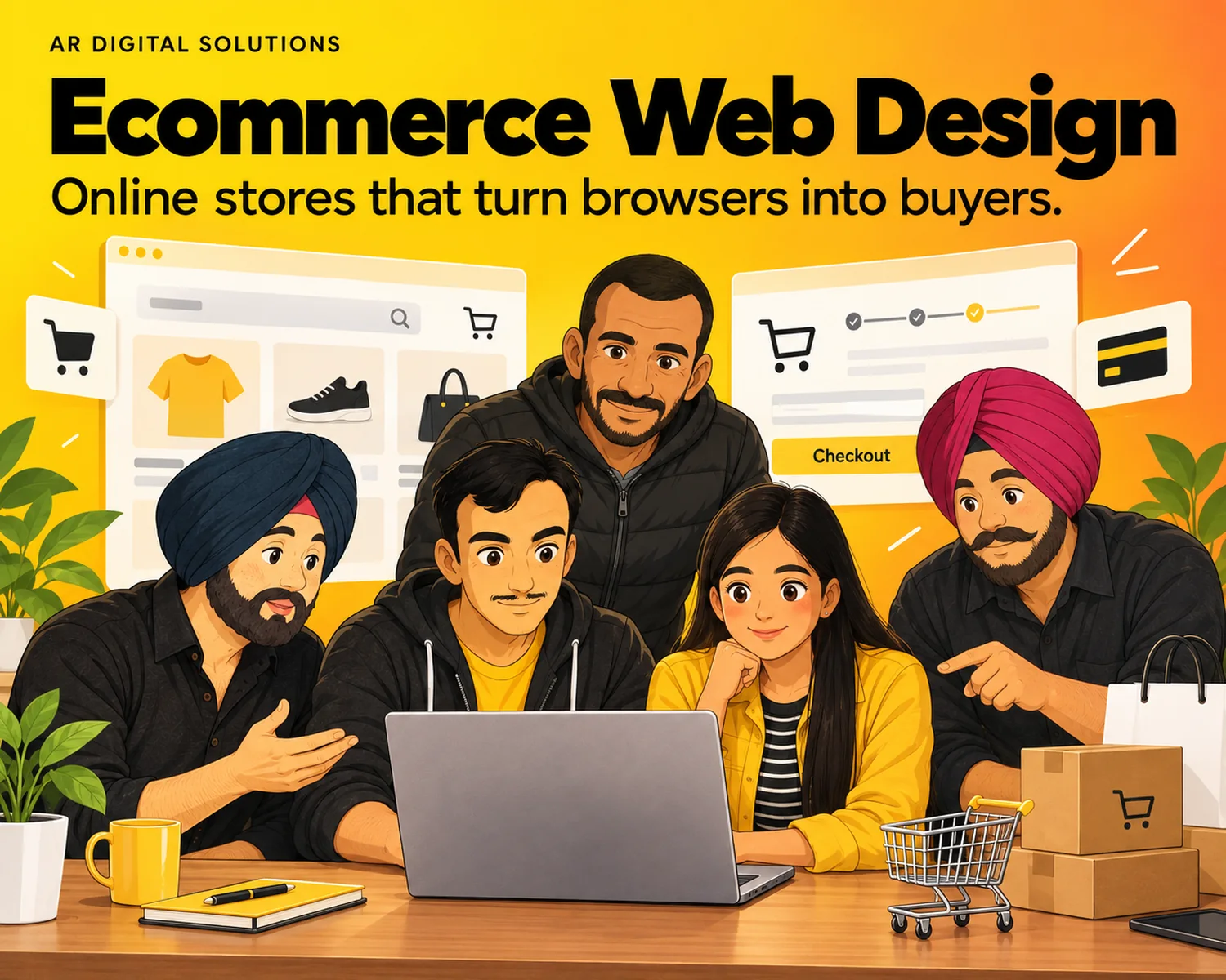 Website design: Online stores that turn browsers into buyers.