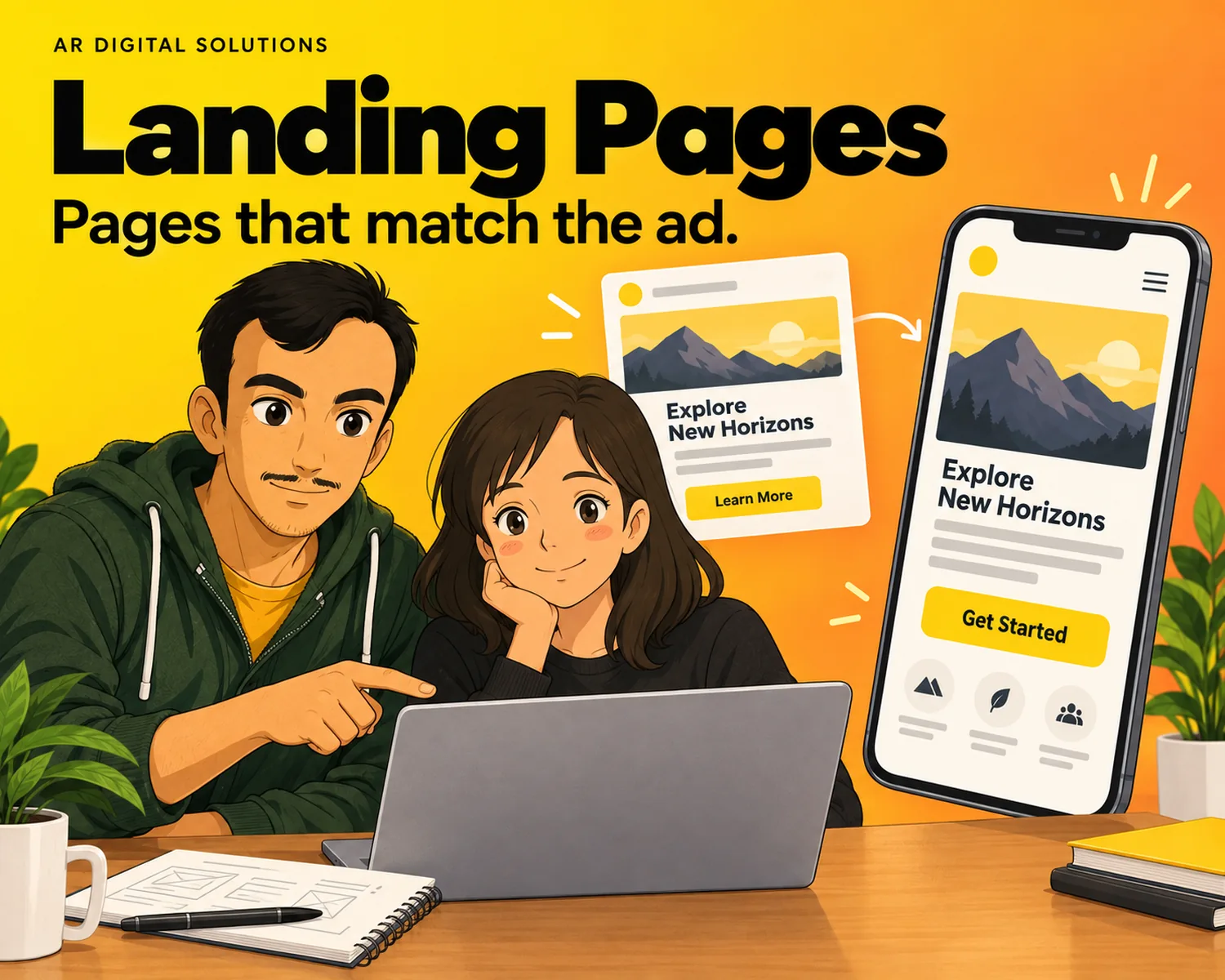 Website design: Pages that match the ad.