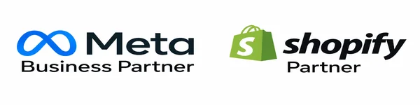 Meta Business Partner and Shopify Partner badges