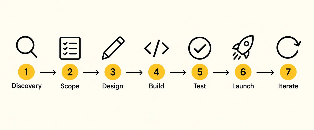 Seven-step MVP process diagram