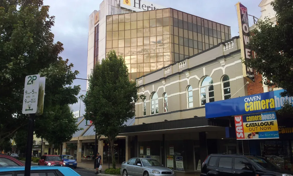 Toowoomba main street with local shops