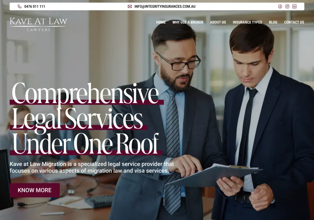 kave at law website design
