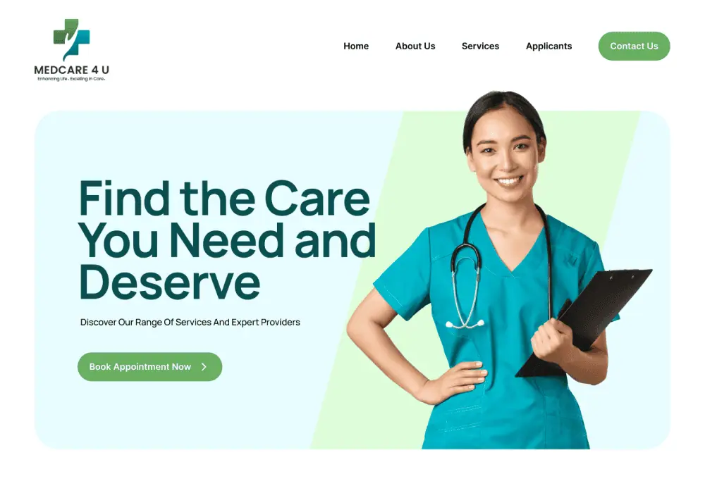 medcare4u website design
