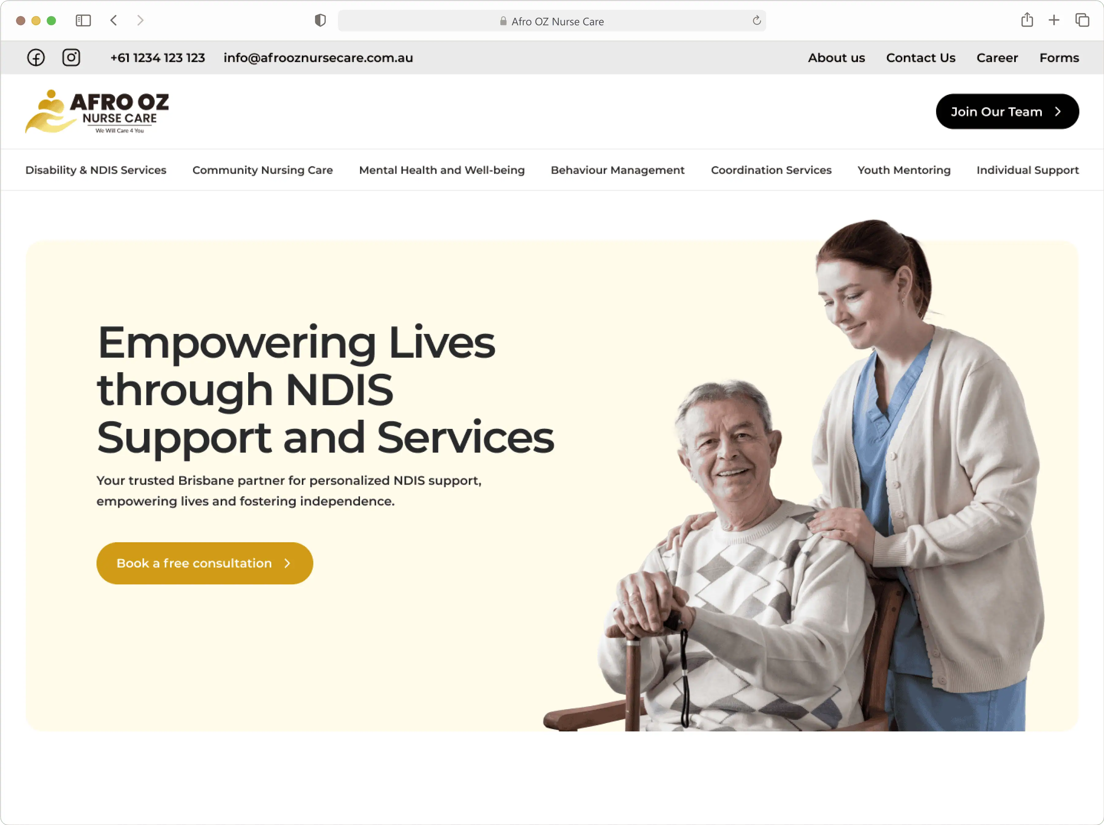 NDIS website portfolio