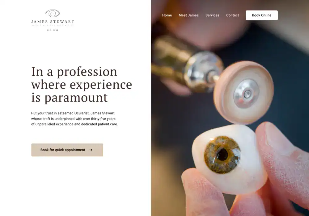 James Stewart, an ocularist