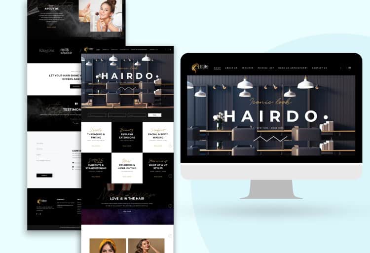 Elite Hair & Beauty website